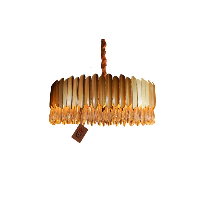 PENDANT LAMP GOLD CRYSTAL